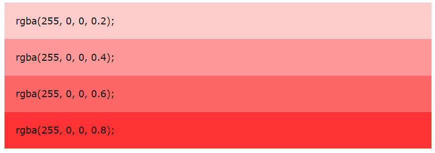 Example RGBA color red