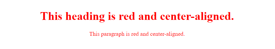 Class Selector Example