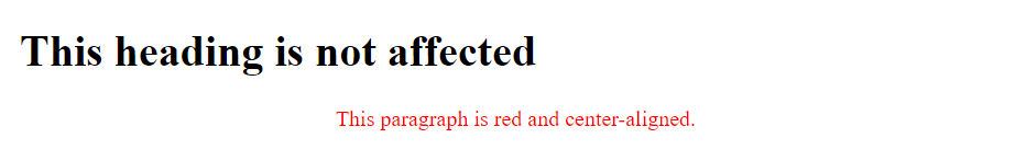 Class Selector Example