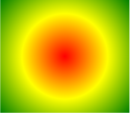 Example radial differently set shape