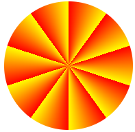 Example conic gradient with repeating