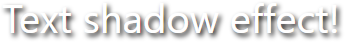 Example white text with black shadow
