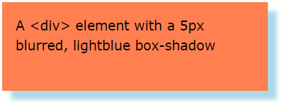 Example box shadow with blur