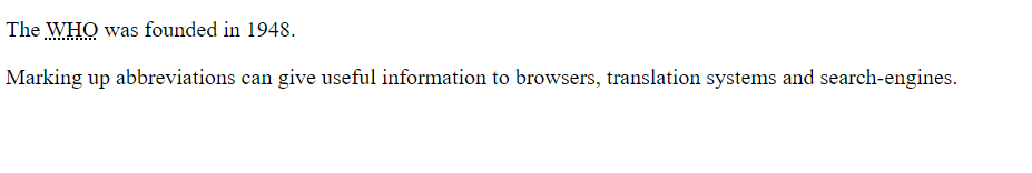 Abbreviation example