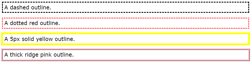 Outline shorthand example