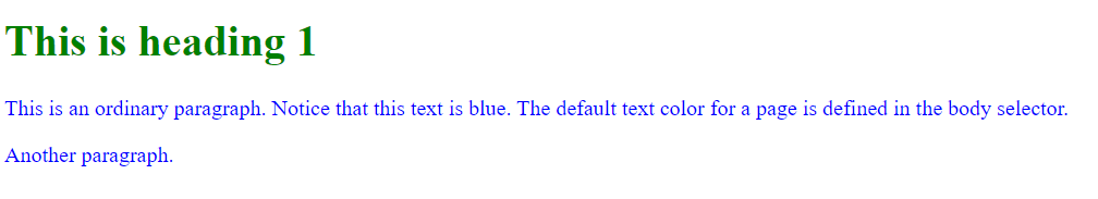 Example Text Color