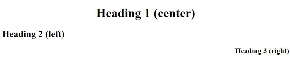 Example text alignment