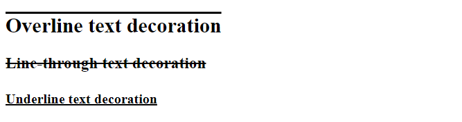 Example text decoration values
