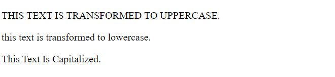 Example text transformation