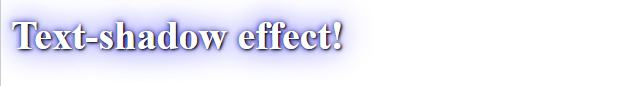 Example text shadow white text and blue blue