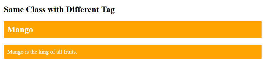 Different Elements Example