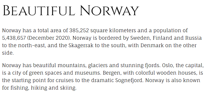 Example Cinzel and Fauna One