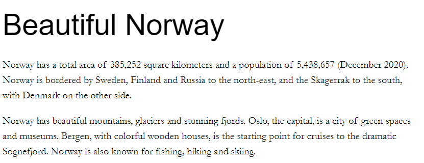 Example Helvetica and Garamond