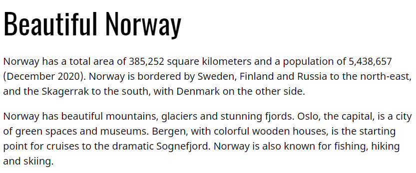Example Oswald and Noto Sans
