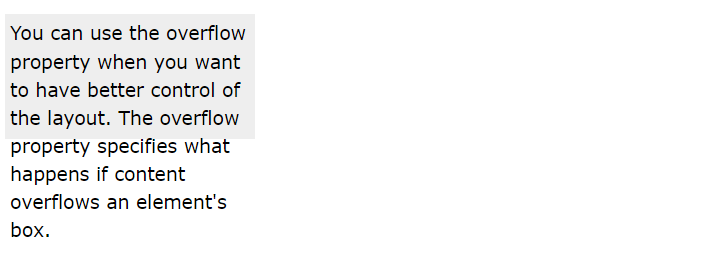 Example overflow visible