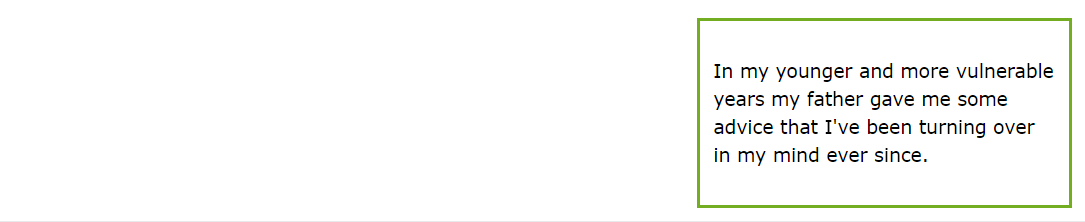 Example align using position